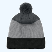 Cozy Striped Pom Beanie