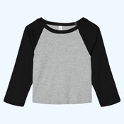 Women's Micro Rib 3/4 Raglan Baby Tee