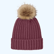 Faux Fur Pom Beanie