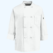 Eight Knot Button Chef Coat with Thermometer Pocket