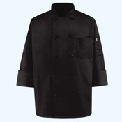 Black Knot Button Chef Coat