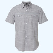 Textured Solid Short Sleeve Shirt