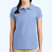 Girls Silk Touch Peter Pan Collar Polo