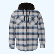 Men's Quilted Flannel Hooded Jacket