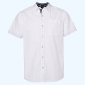 Peached Printed Poplin Short Sleeve Shirt