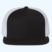 Wool Blend Flat Bill Trucker Cap