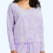 Cloud Tie Dye V Neck Sweatshirt