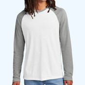 Unisex Tri Blend Long Sleeve Colorblock Raglan